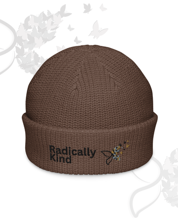 Radically Kind - Ribbed Knit Acrylic Beanie
